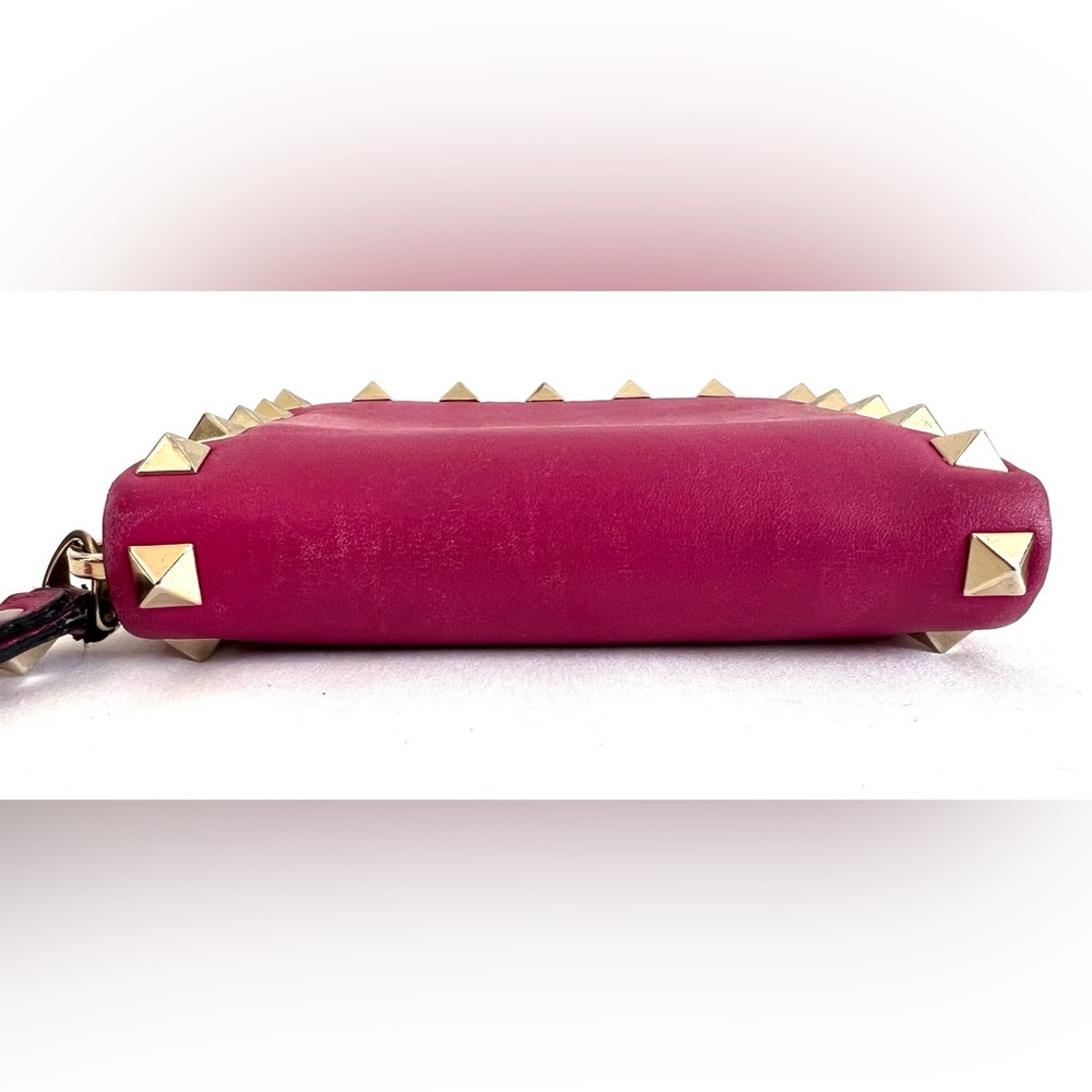 Valentino Garavani Pink Studded Leather Wallet - Picture 5 of 9